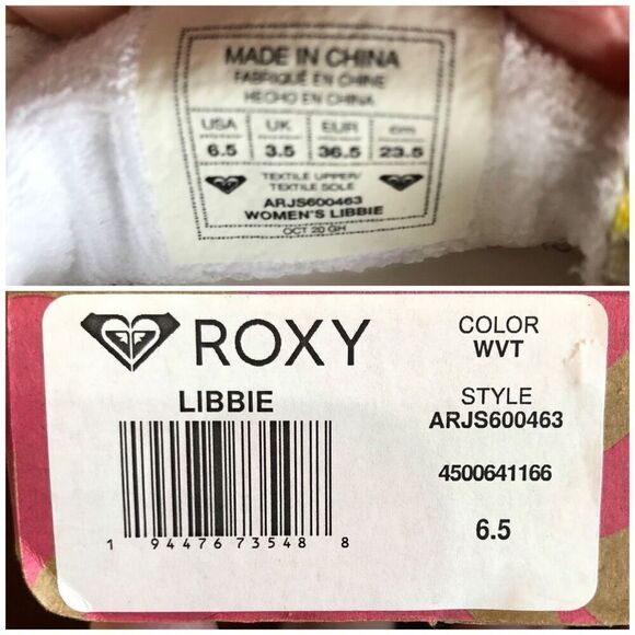 ROXY - NWTIB - L Sz 6.5 "Libbie" Slip-On Canvas SneaKers in Floral Pattern 🌸 - Picture 8 of 16